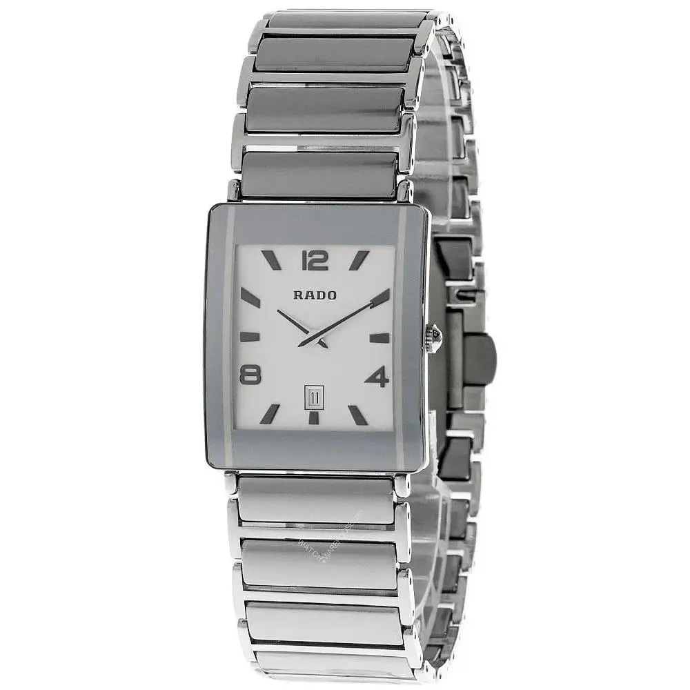 Rado Integral Jubile 27mm White Dial Platinum Case Ceramic Watch R20484112
