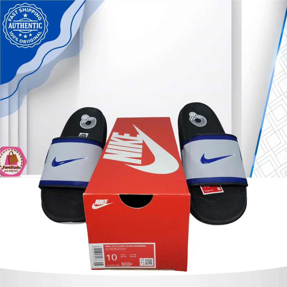 Nike shoes - Nike Offcourt Slide (Los Angeles Dodgers) - FN3360-001 - Gray 0