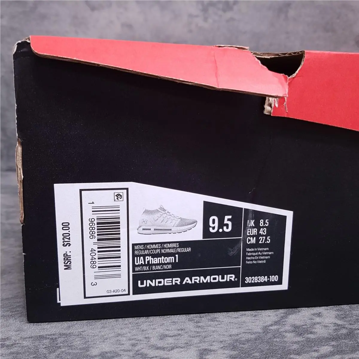 Under Armour shoes - Under Armour Phantom 1 Modern - 3028384-100 - White Black 5