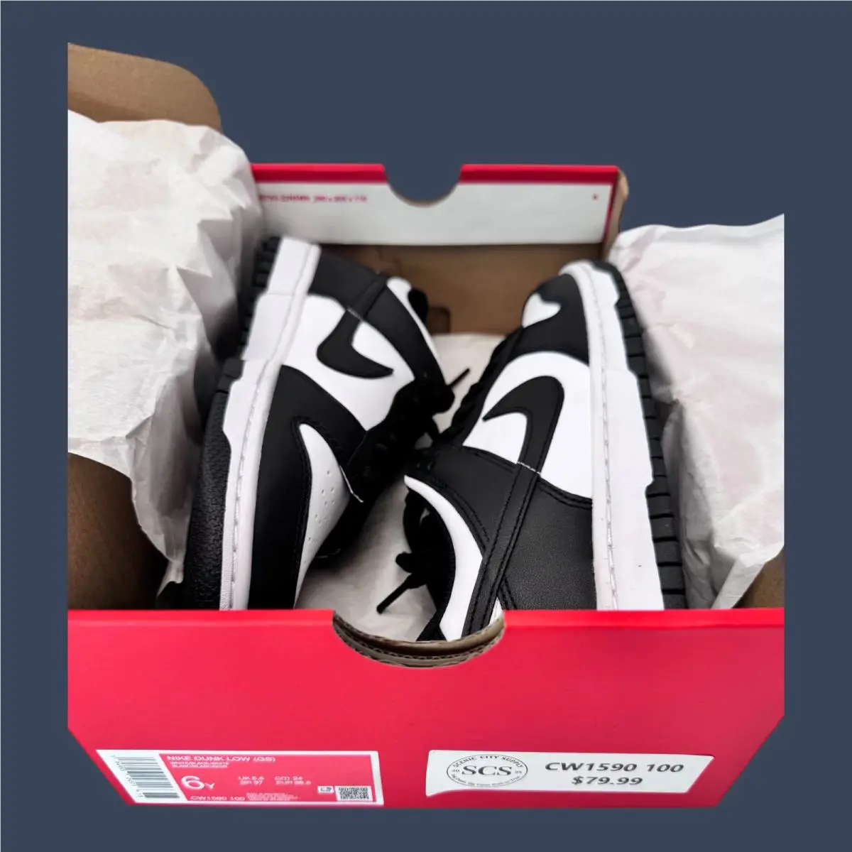 Nike shoes - Youth Nike Dunk Low White Black CW1590-100 6