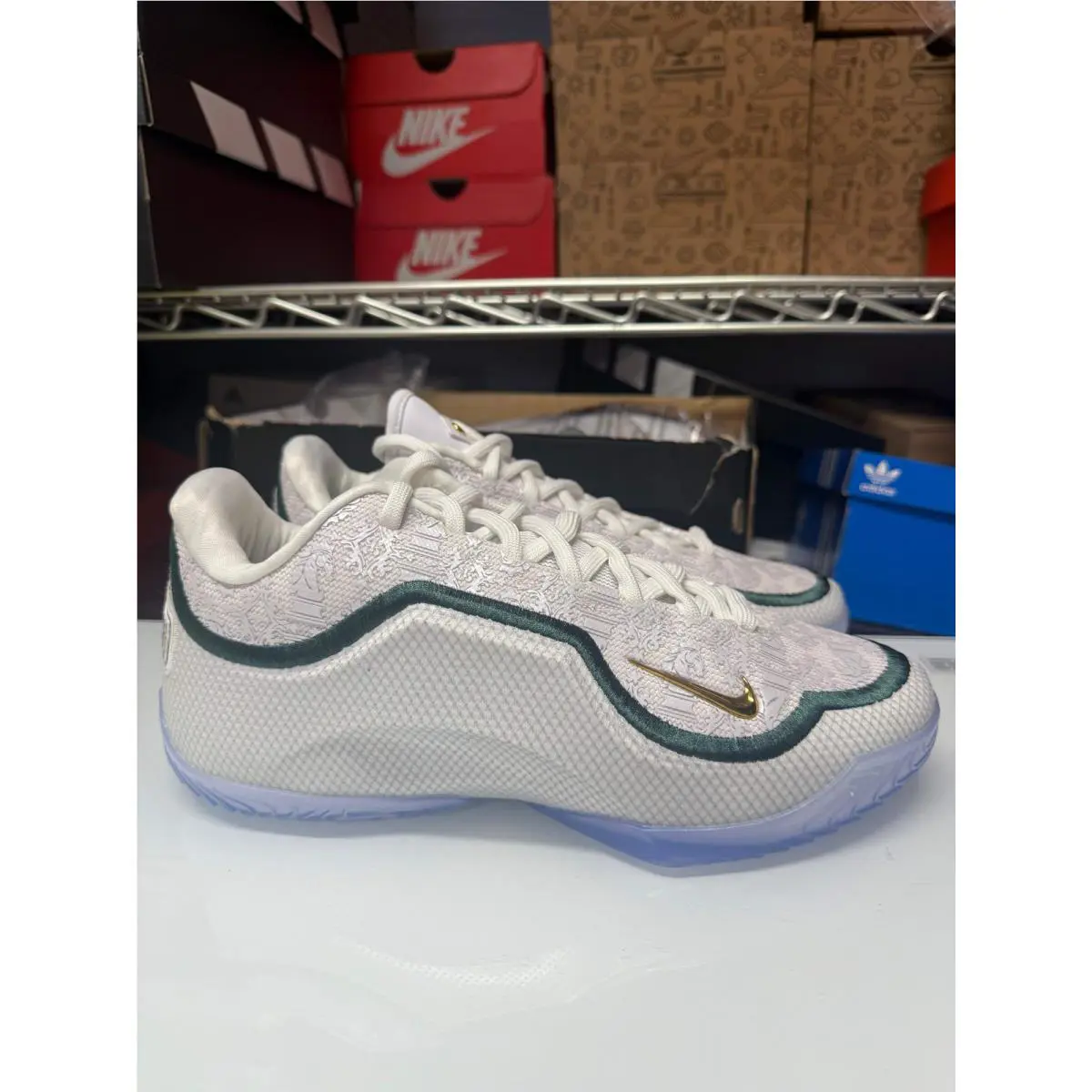 Nike Men`s Lebron Xxiii 23 Shoes White Stadium Green HJ5629-101