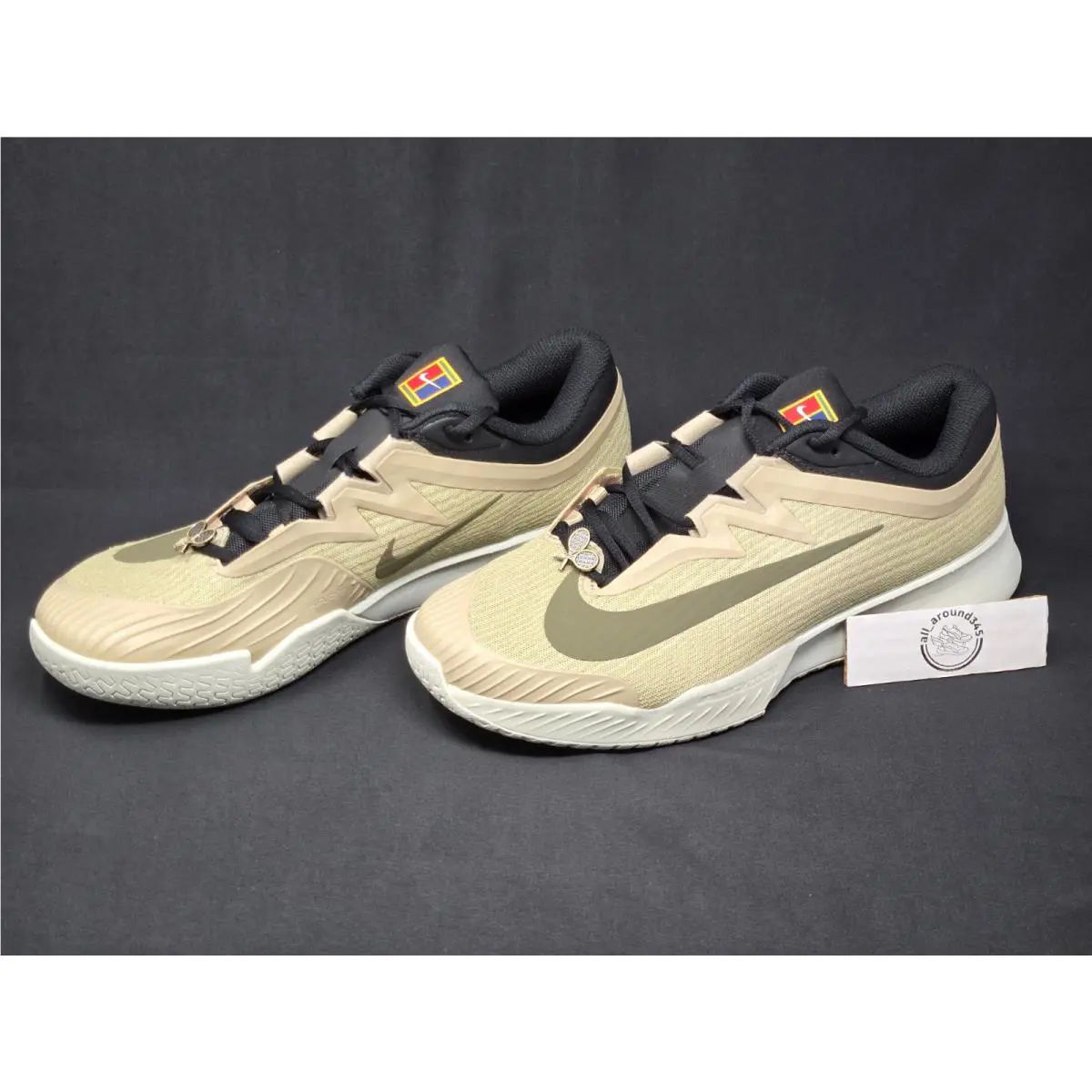 Nike Vapor Pro 3 Heritage Mens Size 12 Beige Khaki Tennis Shoes HV1483-200 Nby