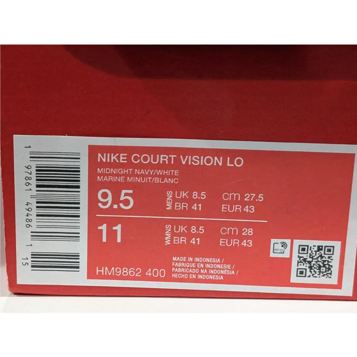 Nike shoes - Nike Court Vision Low - Court Vision Low - HM9862-400 - Navy 20
