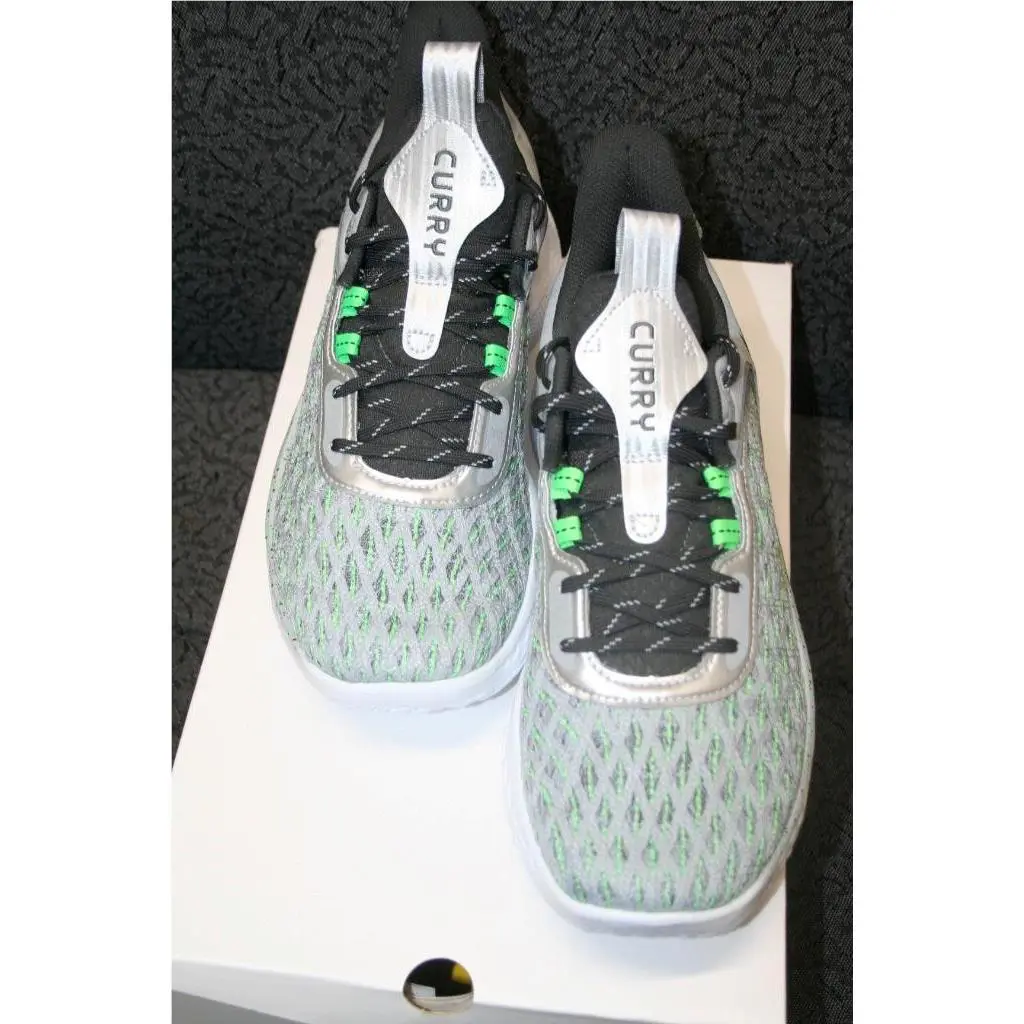 Under Armour shoes - Curry 9 Trash Talk - Curry Trash Talk - 3024248-102 - Silver/Gray/Green/Black 0