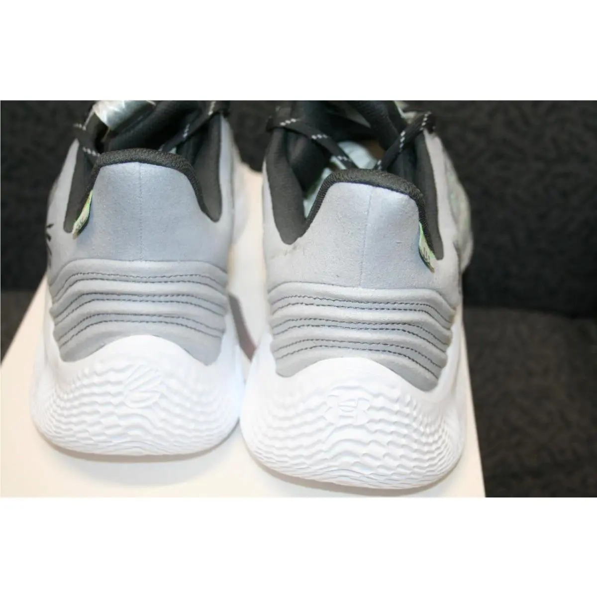 Under Armour shoes - Curry 9 Trash Talk - Curry Trash Talk - 3024248-102 - Silver/Gray/Green/Black 5