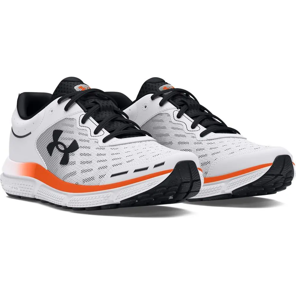 Under Armour 3026175 Men`s Charged Assert 10 Running Shoes White/orange Size 7.5 - White