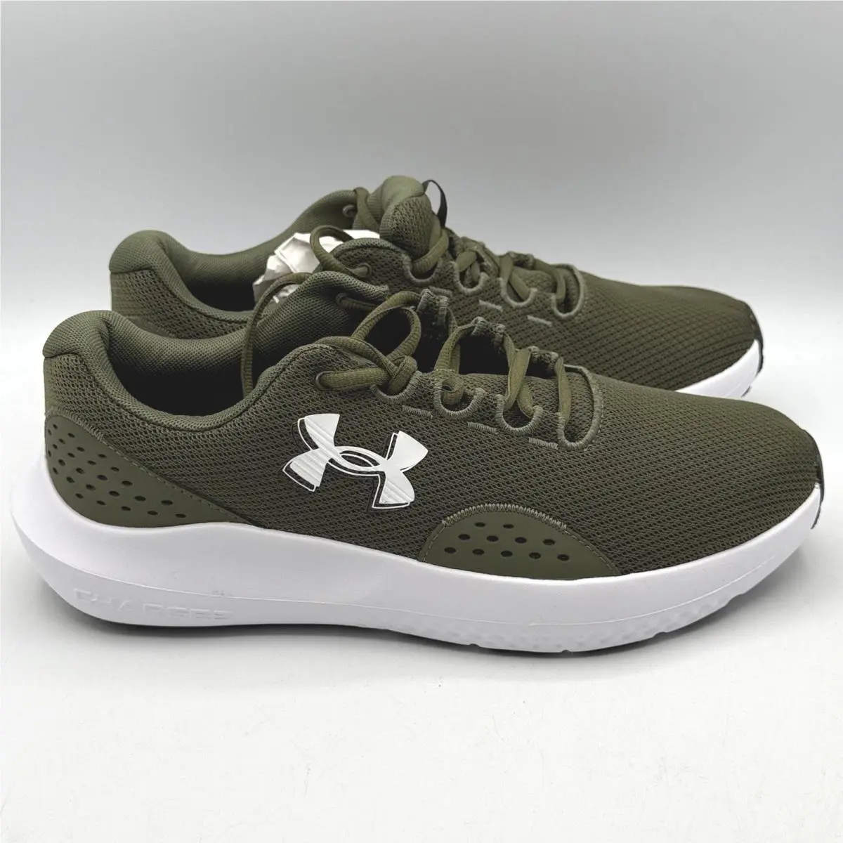 Under Armour Charged Surge 4 Mens 11 Green Running Shoes Sneakers 3027000-301
