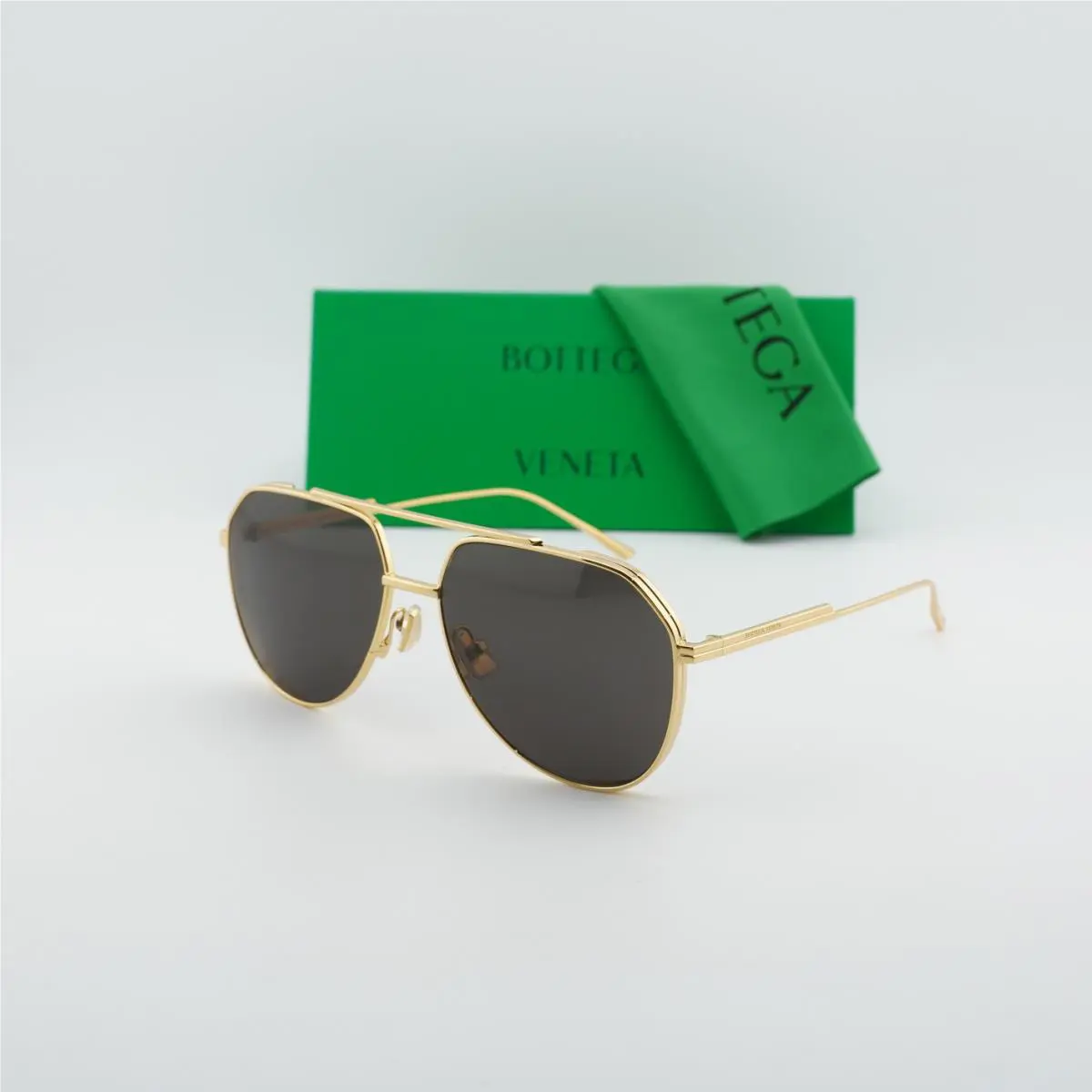 Bottega Veneta BV1465S 001 Gold/grey 60-16-140 Sunglasses