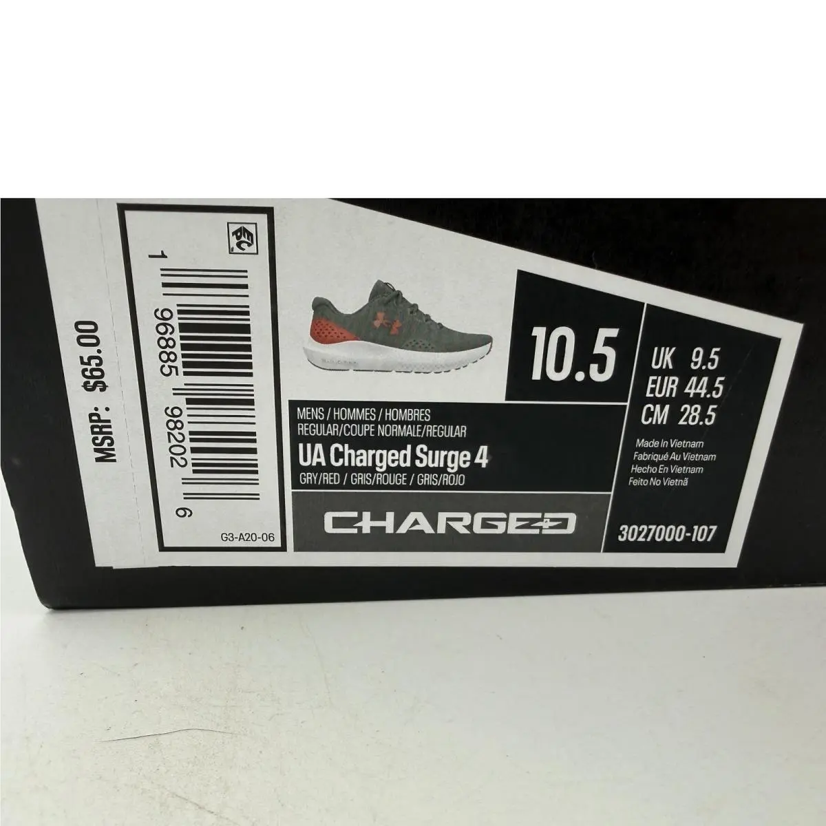 Under Armour shoes - UA Charged Surge 4 - Charged Surge - Gray 5