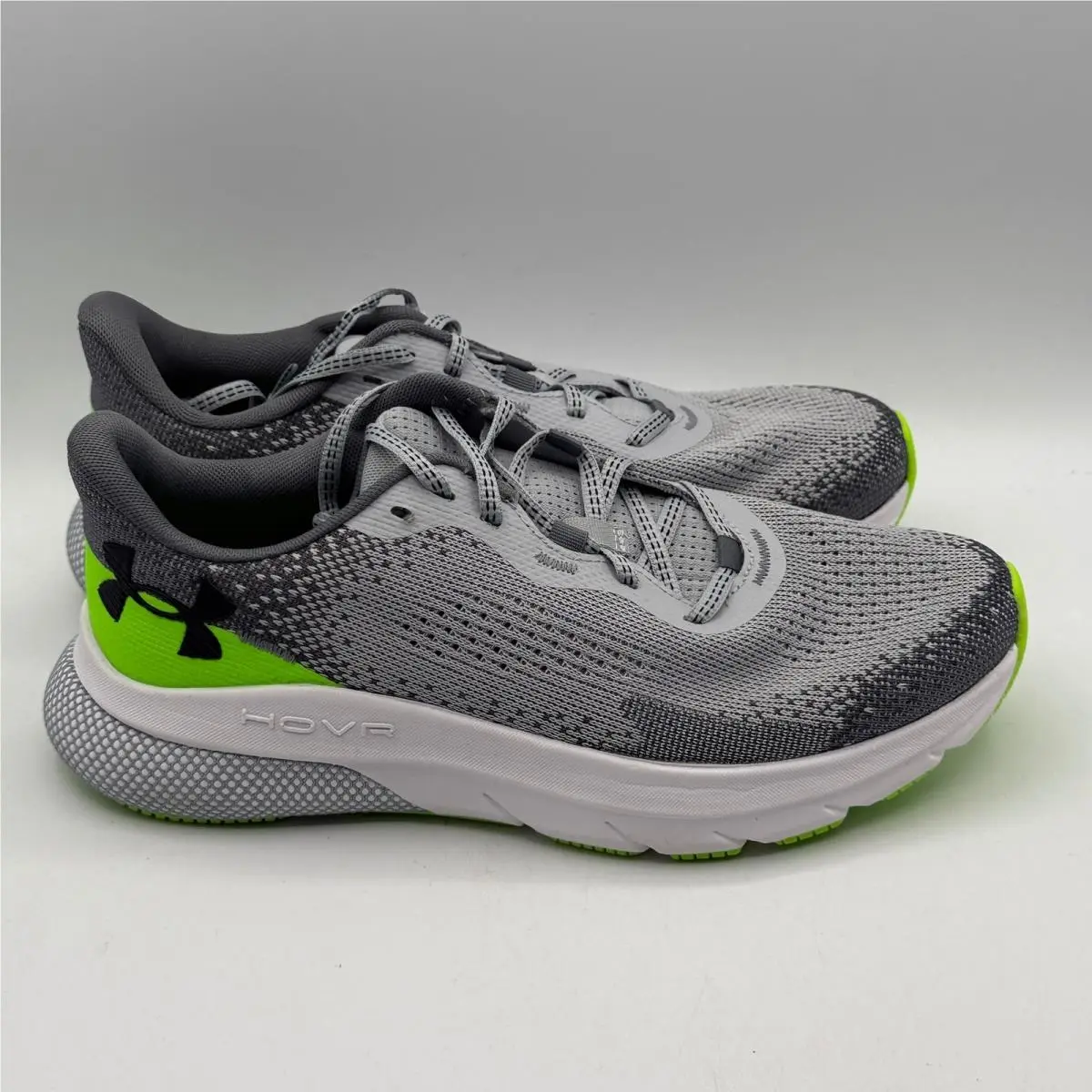 Under Armour Hovr Turbulence 2 Shoes Mens Size 8 Grey Green Running 3026520-011