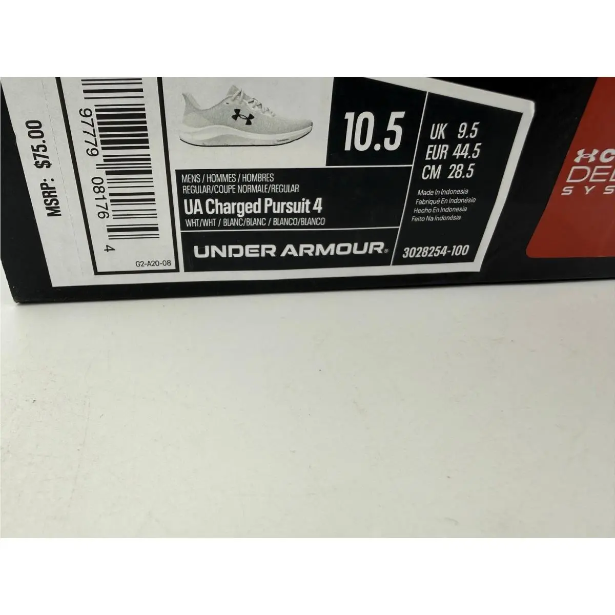 Under Armour shoes - UA Charged Pursuit 4 - Charged Pursuit - White 0