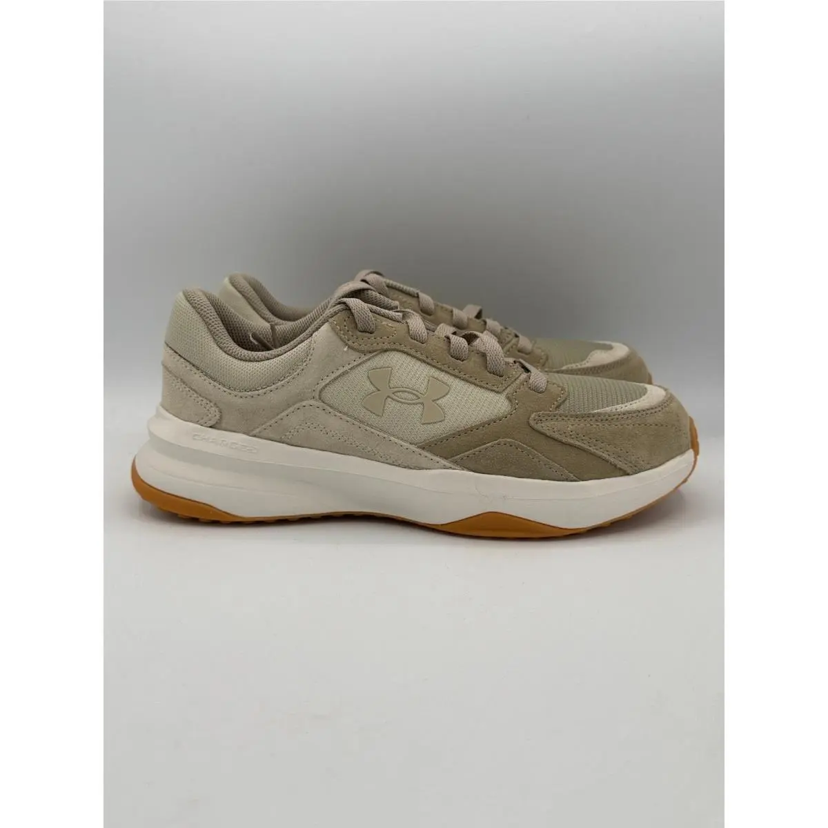 Under Armour UA Edge Suede Shoes Mens Size 8 Brown Tan Running 3027731-201
