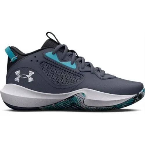 Under Armour Unisex UA Lockdown 6 Basketball Shoes Downpour Gray/black/white - 3 - DOWNPOUR GRAY/BLACK/WHITE