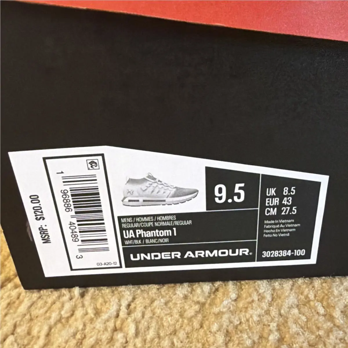 Under Armour shoes - HOVR Phantom 1 White Metallic - 3028384-101 - White 11