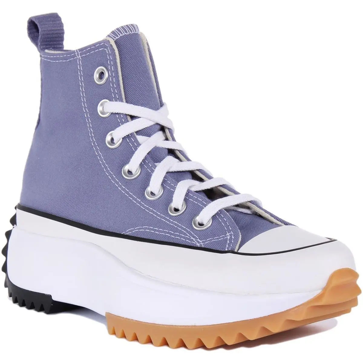 Converse A03702C Run Star Hi Hike Lace Up Womens Trainer In Lilac Size 7 - 12 - LILAC