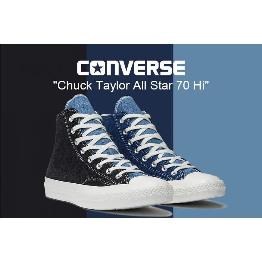 Converse Chuck 70 HI Unisex Men SZ 6.5 = Women SZ 8.5 Shoes Tri-panel Denim