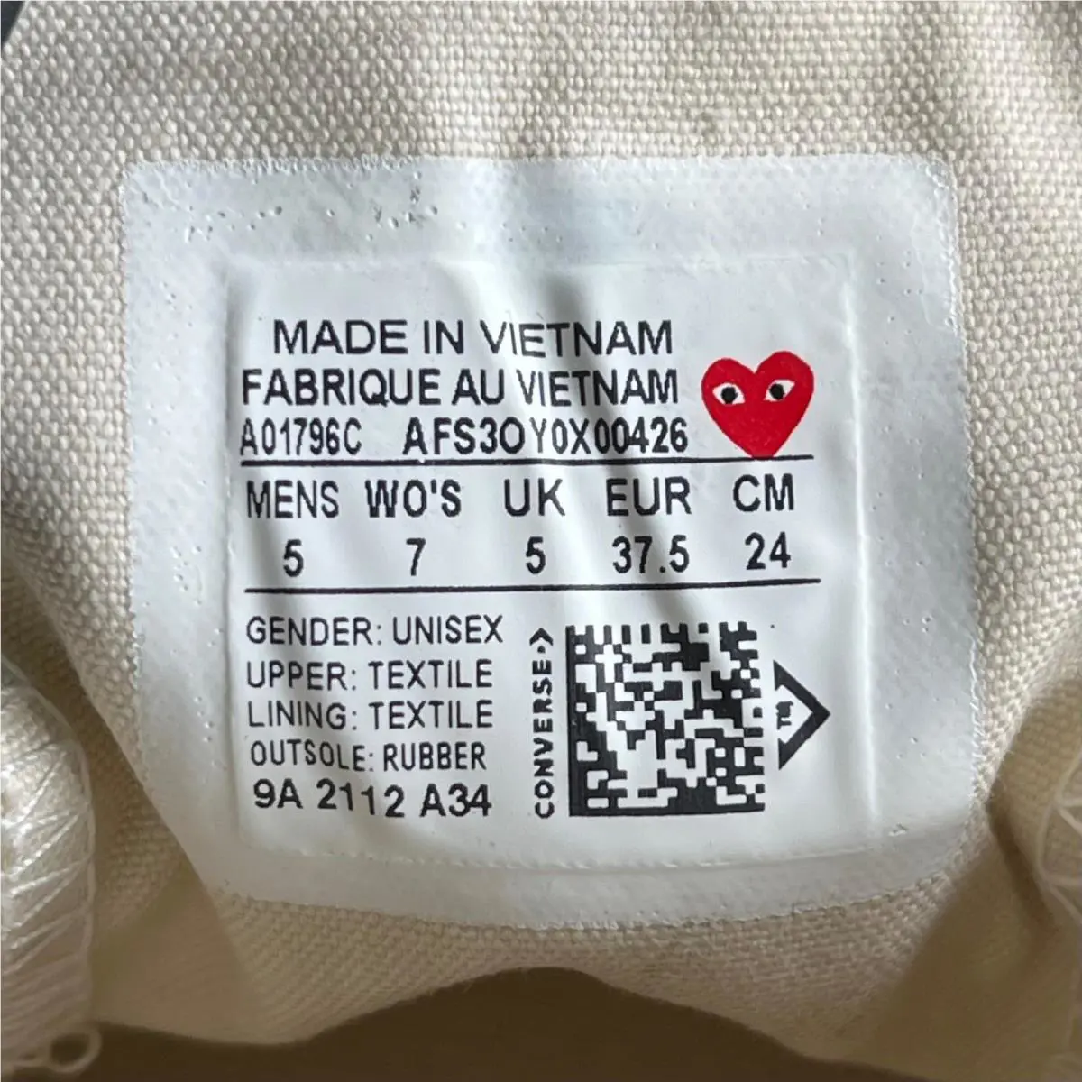 Converse shoes - Chuck 70 CDG OX - Chuck CDG - Ivory 5