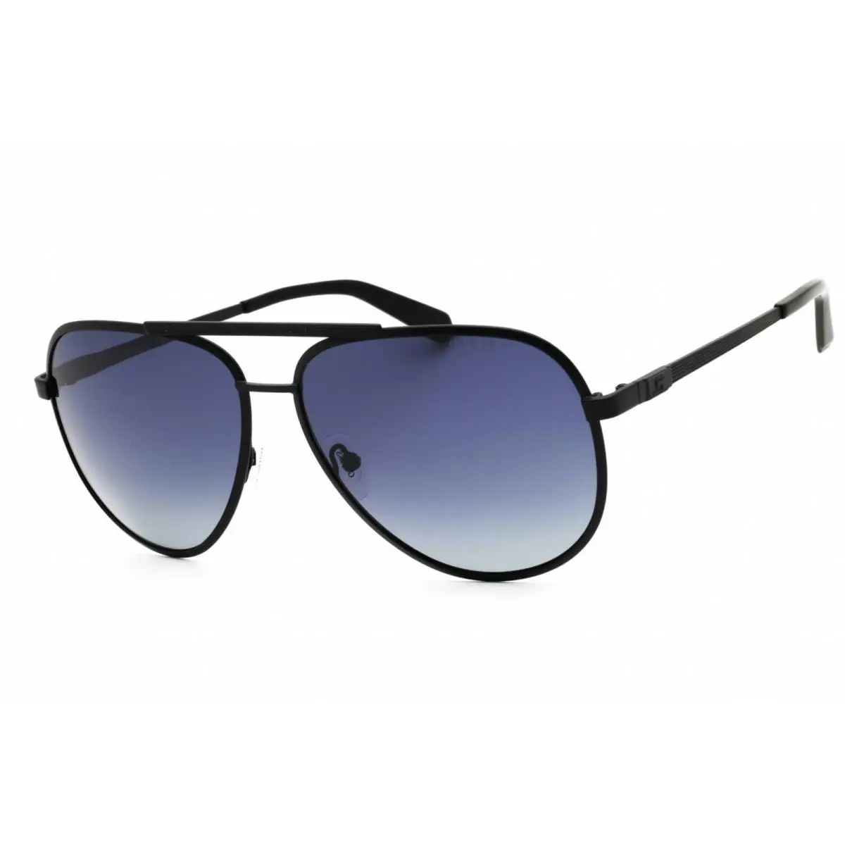 Men`s Sunglasses Aviator Matte Black Metal Full Rim Frame GU00209 02D by Guess