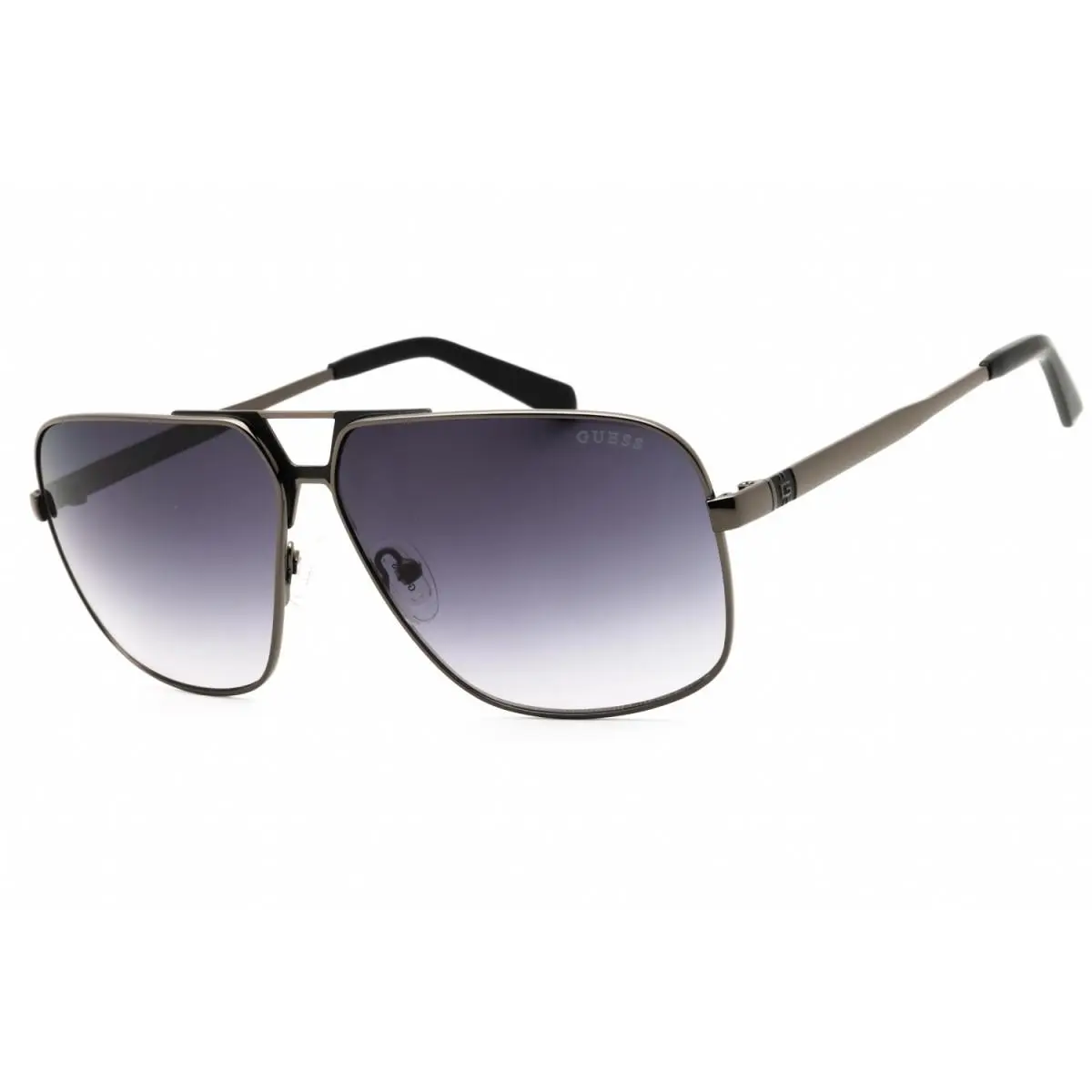 GU00070 08B Shiny Gunmetal/smoke Gradient 61-11-140 Sunglasses by Guess