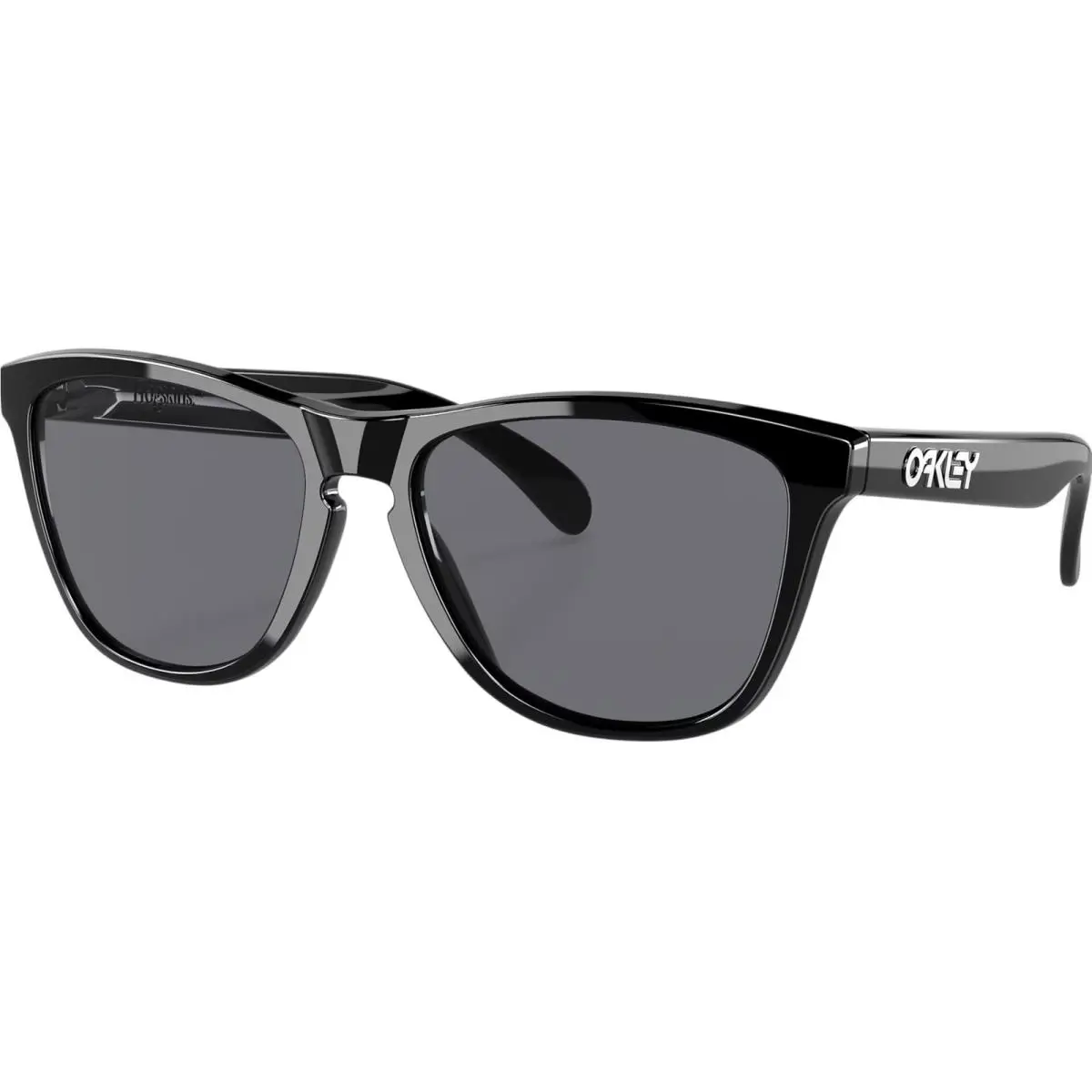 Oakley Adult Frogskins Polished Black/grey One Size Sunglasses - Frame: Polished Black, Lens: Grey