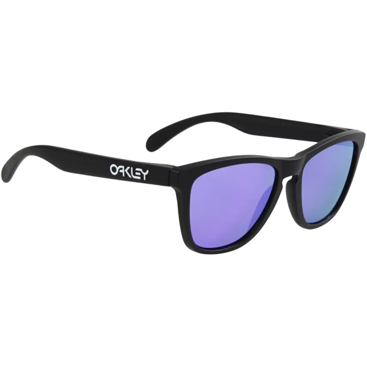 Oakley Adult Frogskins Matte Black/prizm Violet One Size Sunglasses - Frame: Matte Black, Lens: Prizm Violet