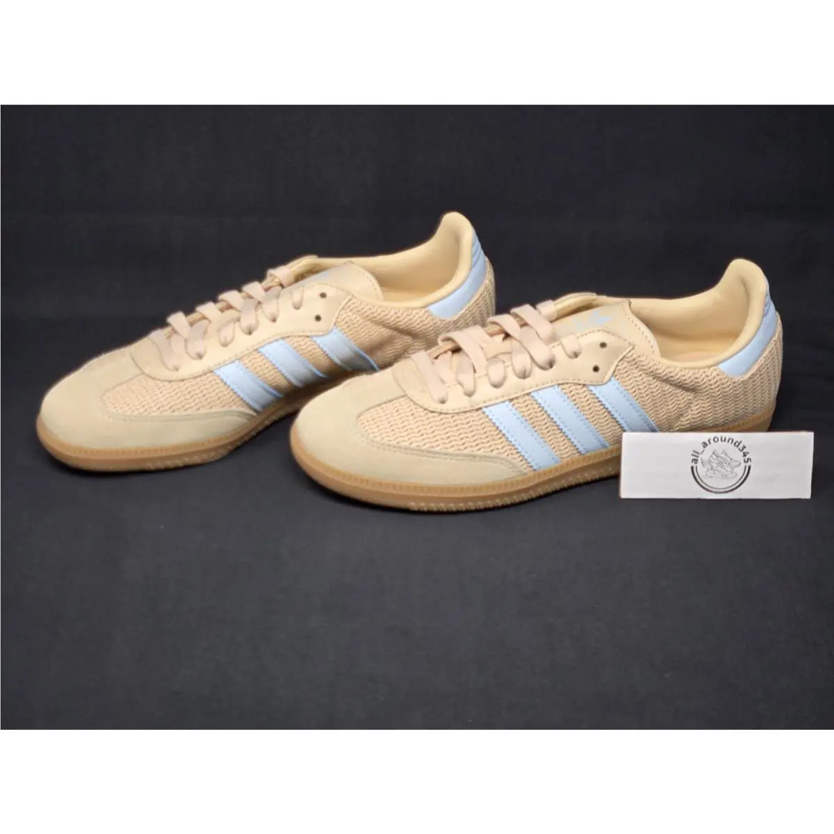 Adidas Samba OG Womens Multi Sizes Beige Sand Strata Sky Blue Shoes JR8168 Nby