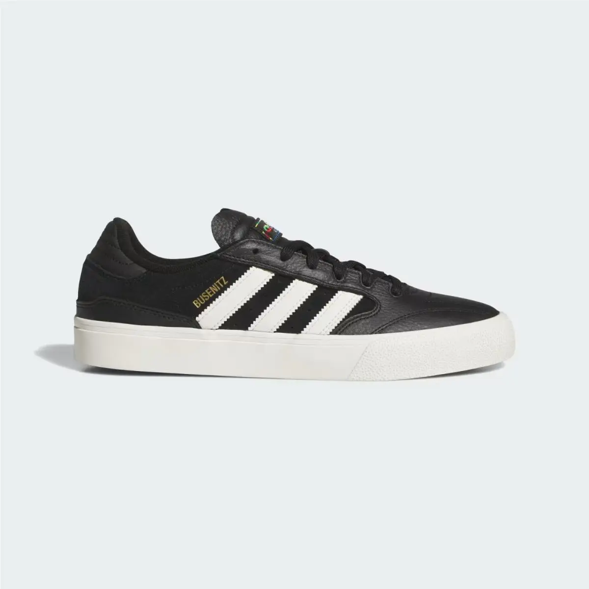 Mens Adidas Busenitz Vulc II HQ4711 Core Black / Chalk White / Gold Metallic