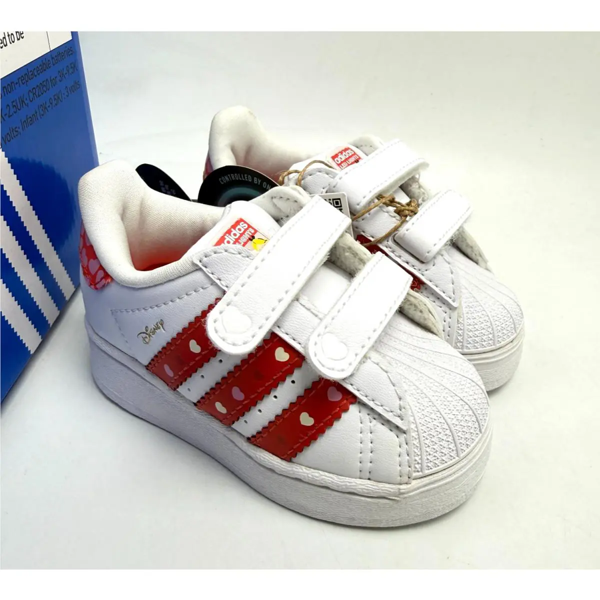 Adidas shoes - adidas Superstar LED Lights - Superstar LED Lights - Core Black/Bright Red/Cloud White 9