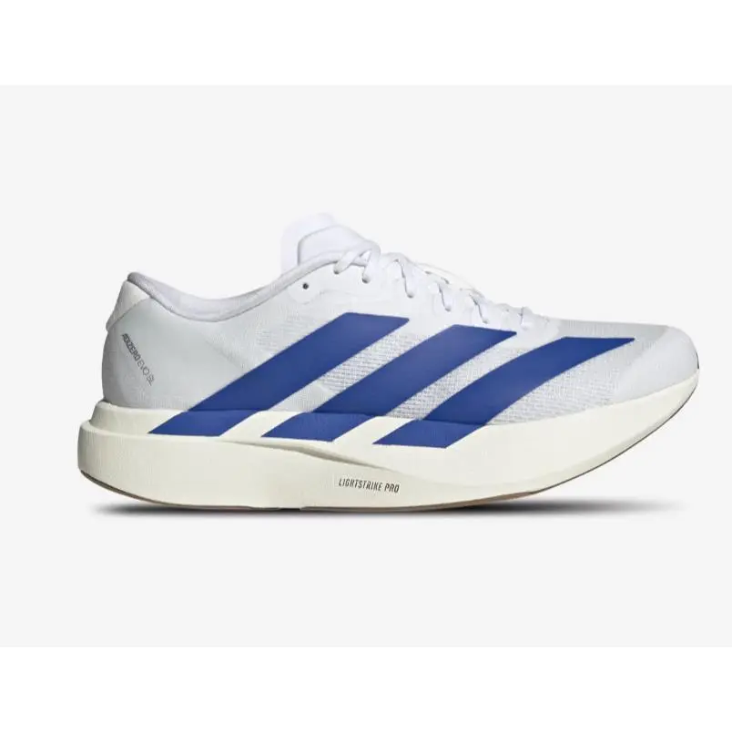 Adidas Adizero Evo SL White Royal Blue JS4494 Men`s Sz 7.5-13 Running