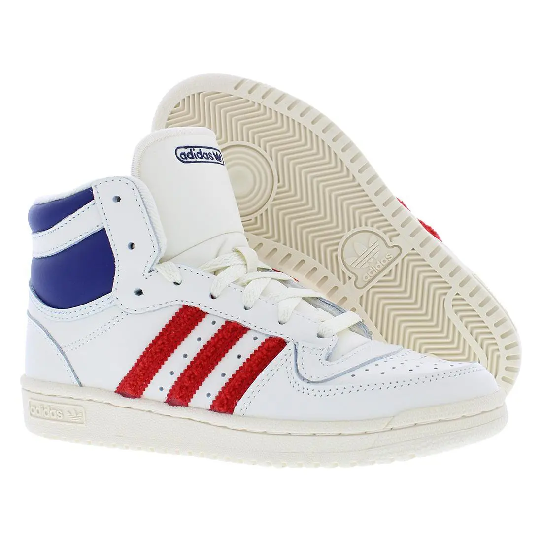 Adidas Top Ten RB Womens Shoes - Cream White/Night Sky/Vivid Red, Main: Off-White