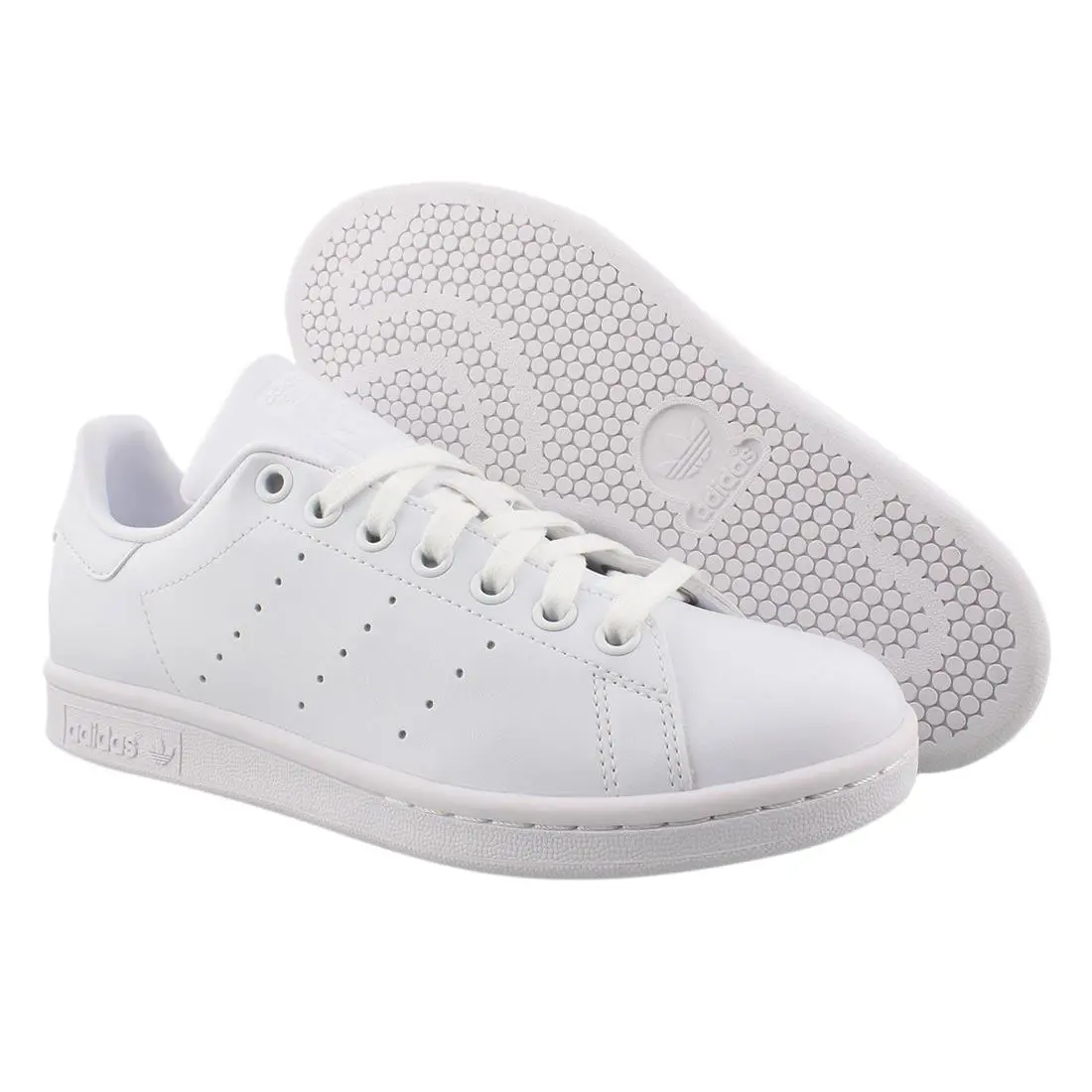 Adidas Stan Smith Leather Womens Shoes Size 6.5 Color: Cloud White / Core - Cloud White / Core Black / Cloud White, Main: White