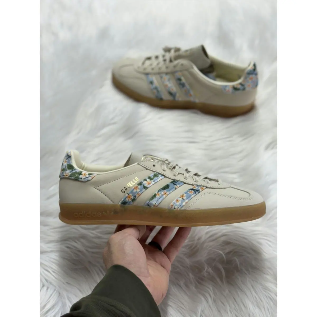 Adidas shoes - Gazelle Indoor Liberty London Mitsi Day - JR3601 - White 6