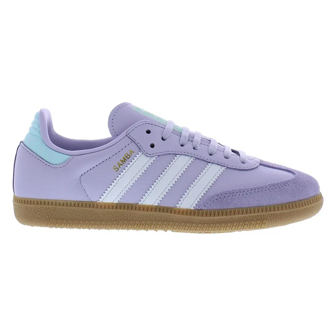 Adidas Samba GS Girls Shoes Size 6.5 Color: Silver Dawn/crystal White/semi - Silver Dawn/Crystal White/Semi Flash Aqua, Main: Purple