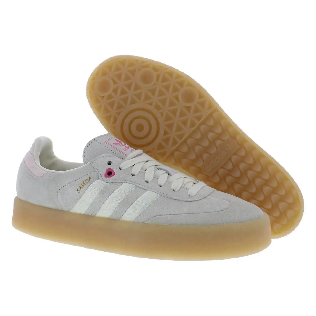 Adidas Sambae Womens Shoes - Ivory/Pink, Main: Grey