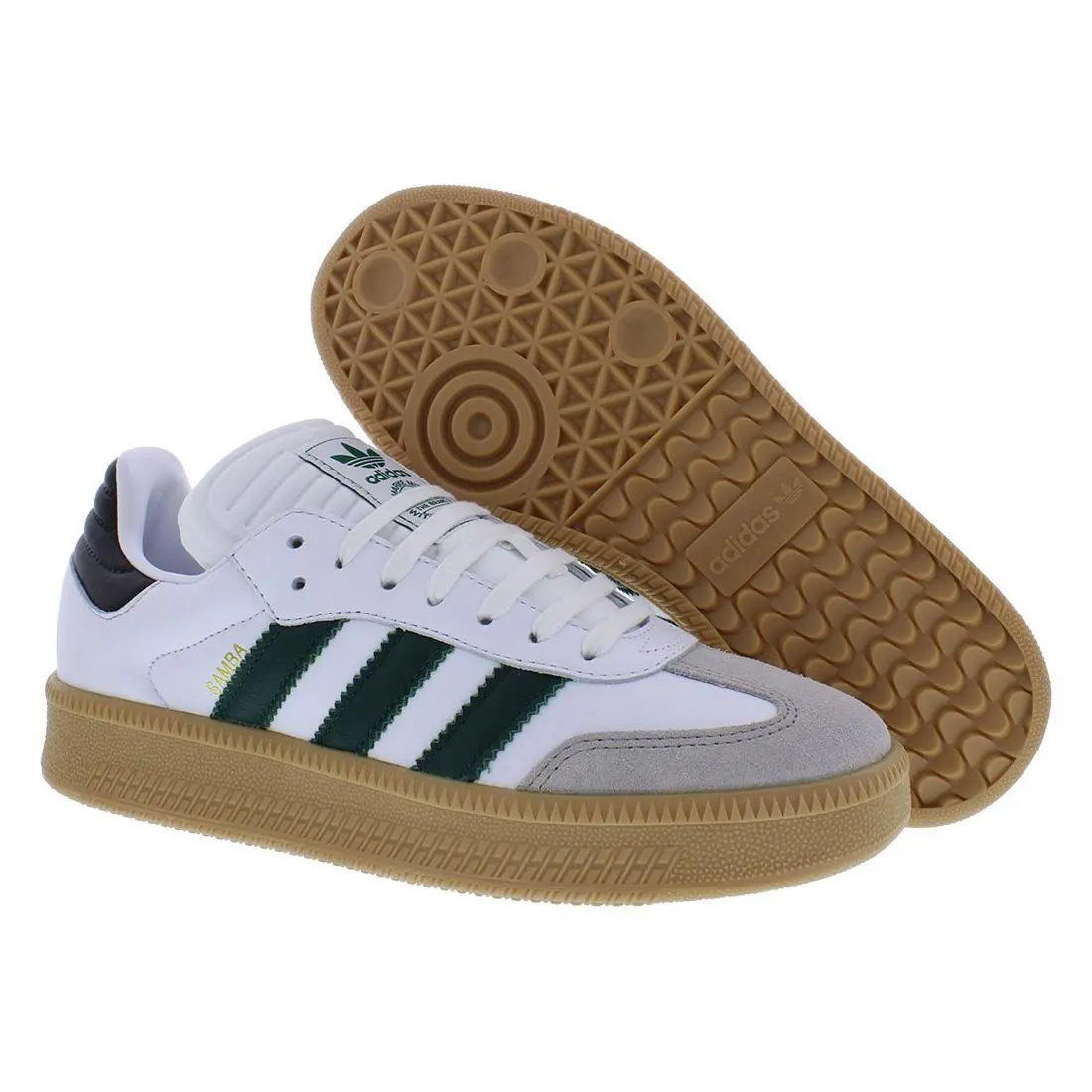 Adidas Samba Xlg Unisex Shoes - Footwear White/Collegiate Green/Pantone, Main: White