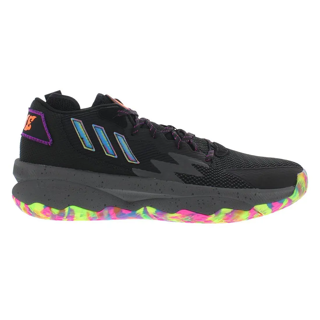 Adidas Dame 8 Big Mood Unisex Shoes - Black/Multicolor, Main: Black
