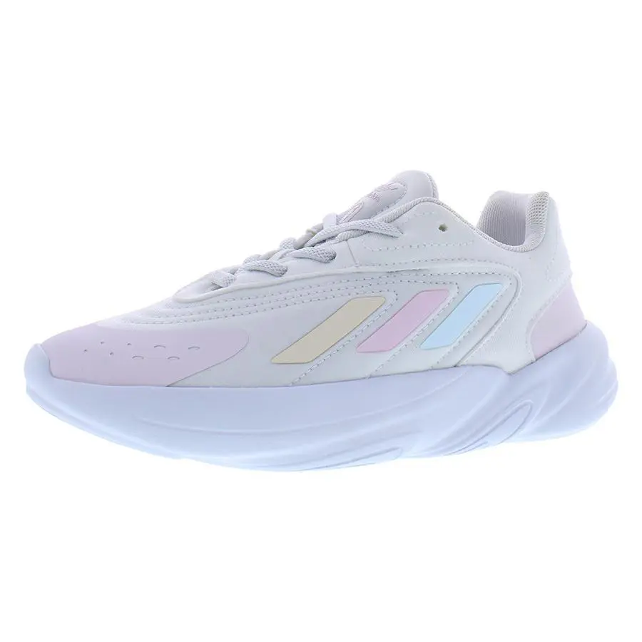 Adidas Ozelia Elastic PS Girls Shoes - White/Almost Pink/Almost Blue, Main: White