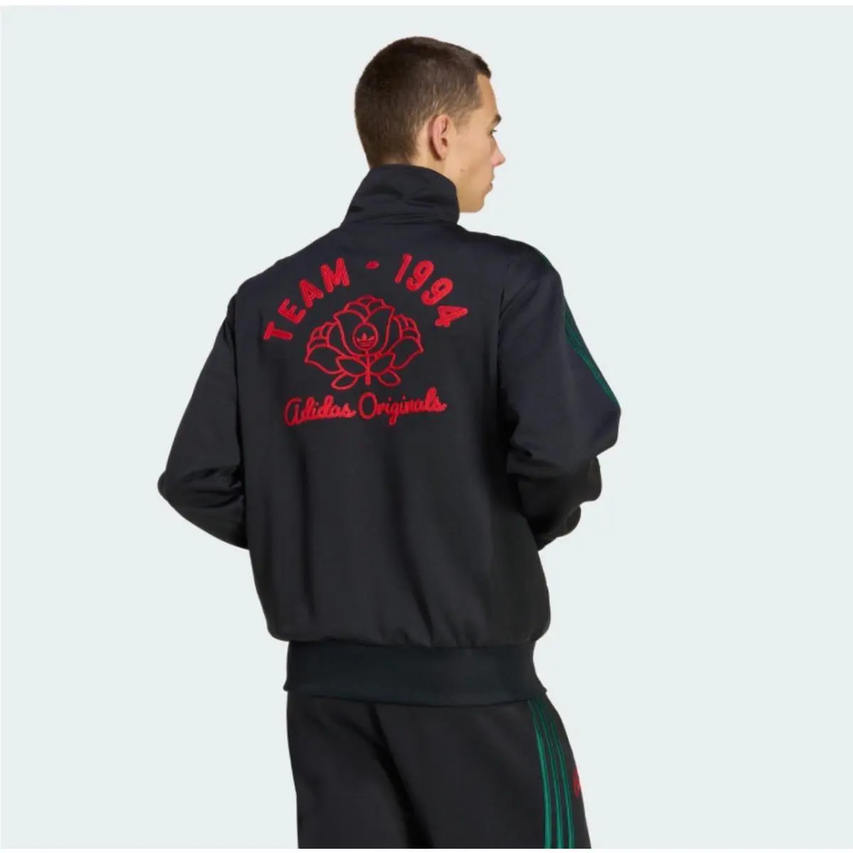 Adidas clothing - adidas Firebird - Firebird - Black/Collegiate Green/Better Scarlet 0
