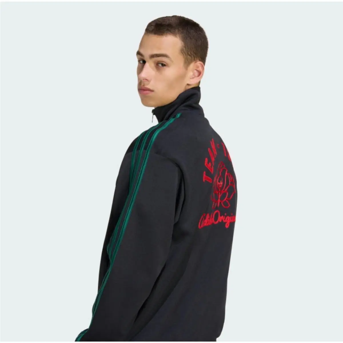 Adidas clothing - adidas Firebird - Firebird - Black/Collegiate Green/Better Scarlet 8