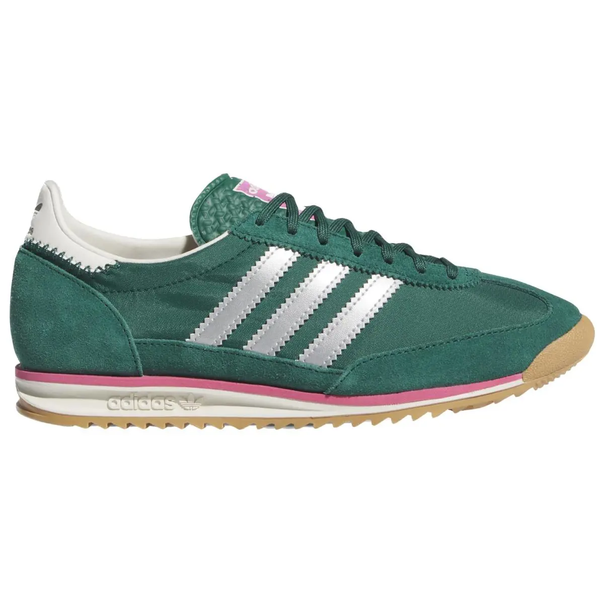 Adidas Womens` Originals SL72 Sneakers - Preloved Green/metallic Silver/green