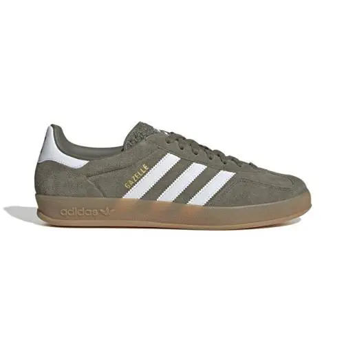 Adidas Originals Gazelle Indoor Men Sneakers Olive White Gold JQ0174