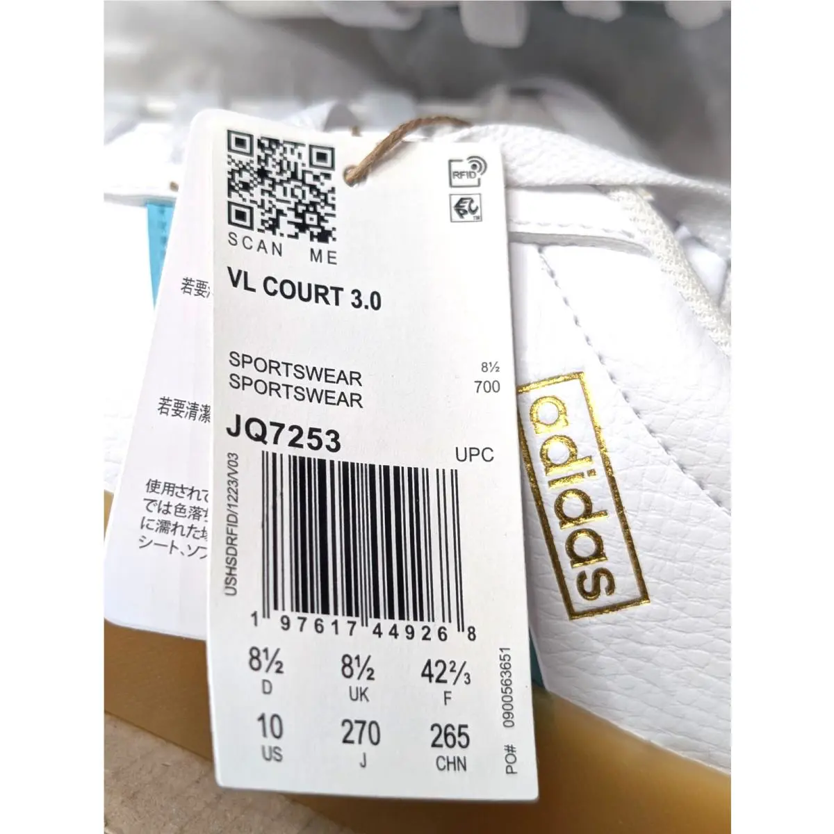Adidas shoes - adidas VL Court 3.0 - Court - JQ7253 - White/Multicolor 20