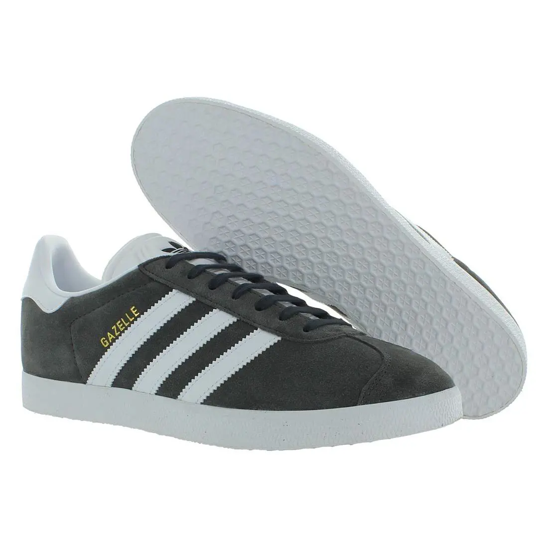 Adidas Gazelle Mens Shoes - Grey/Gold Metal, Main: Grey
