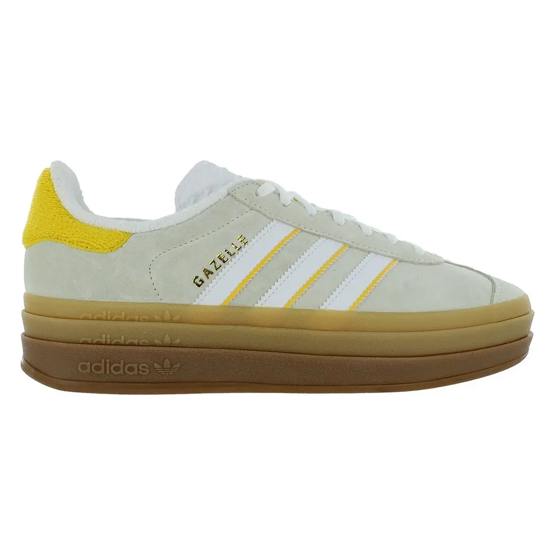 Adidas Gazelle Bold Womens Shoes - Grey/Yellow/Brown, Main: Grey