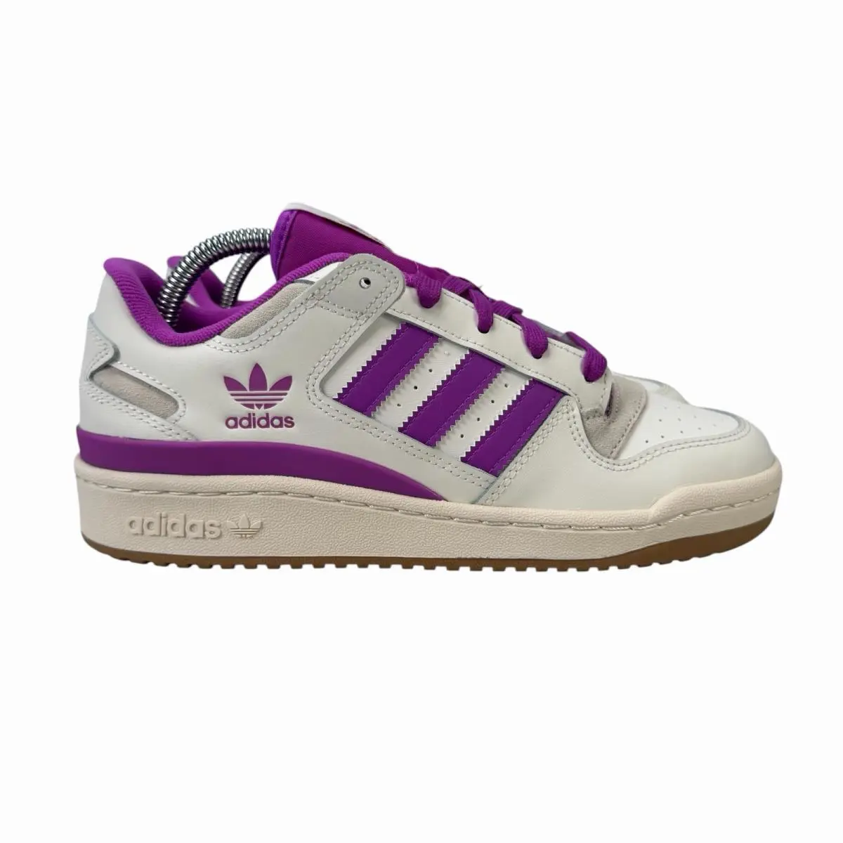Adidas Forum Low CL Cloud White Purple Burst Shoes JR0474 Women`s Size`s 7 - 8.5 - Pink
