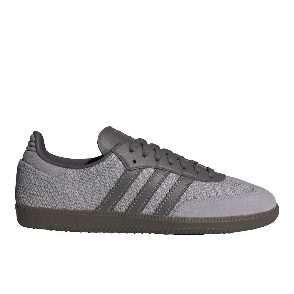 Adidas Samba Og Lace Up Mens Grey Sneakers Casual Shoes JR0886 - Grey