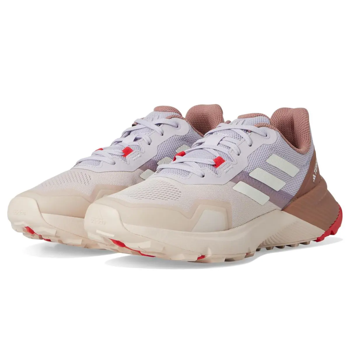 Woman`s Shoes Adidas Outdoor Terrex Soulstride Trail Running Shoes - Putty Mauve/Off White/Pure Ruby