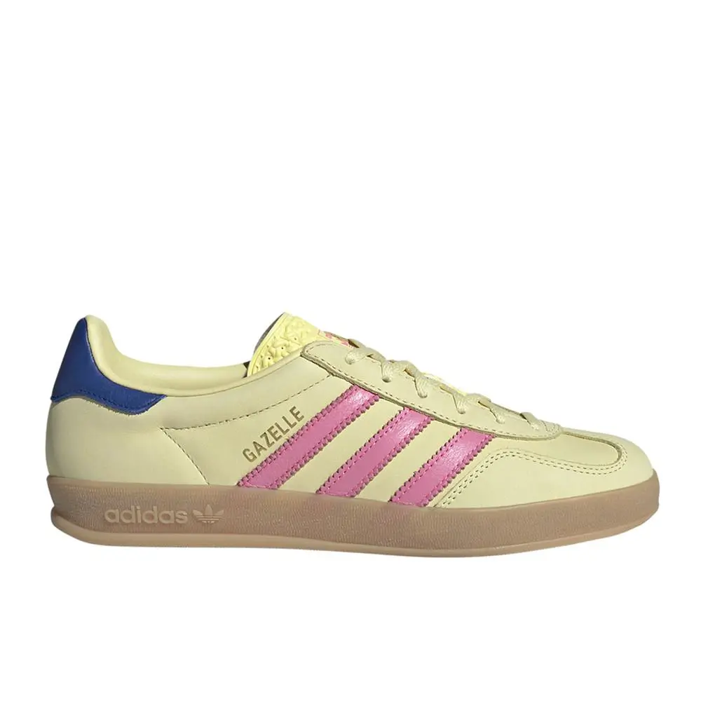 Adidas Gazelle Indoor Lace Up Womens Yellow Sneakers Casual Shoes JI2719