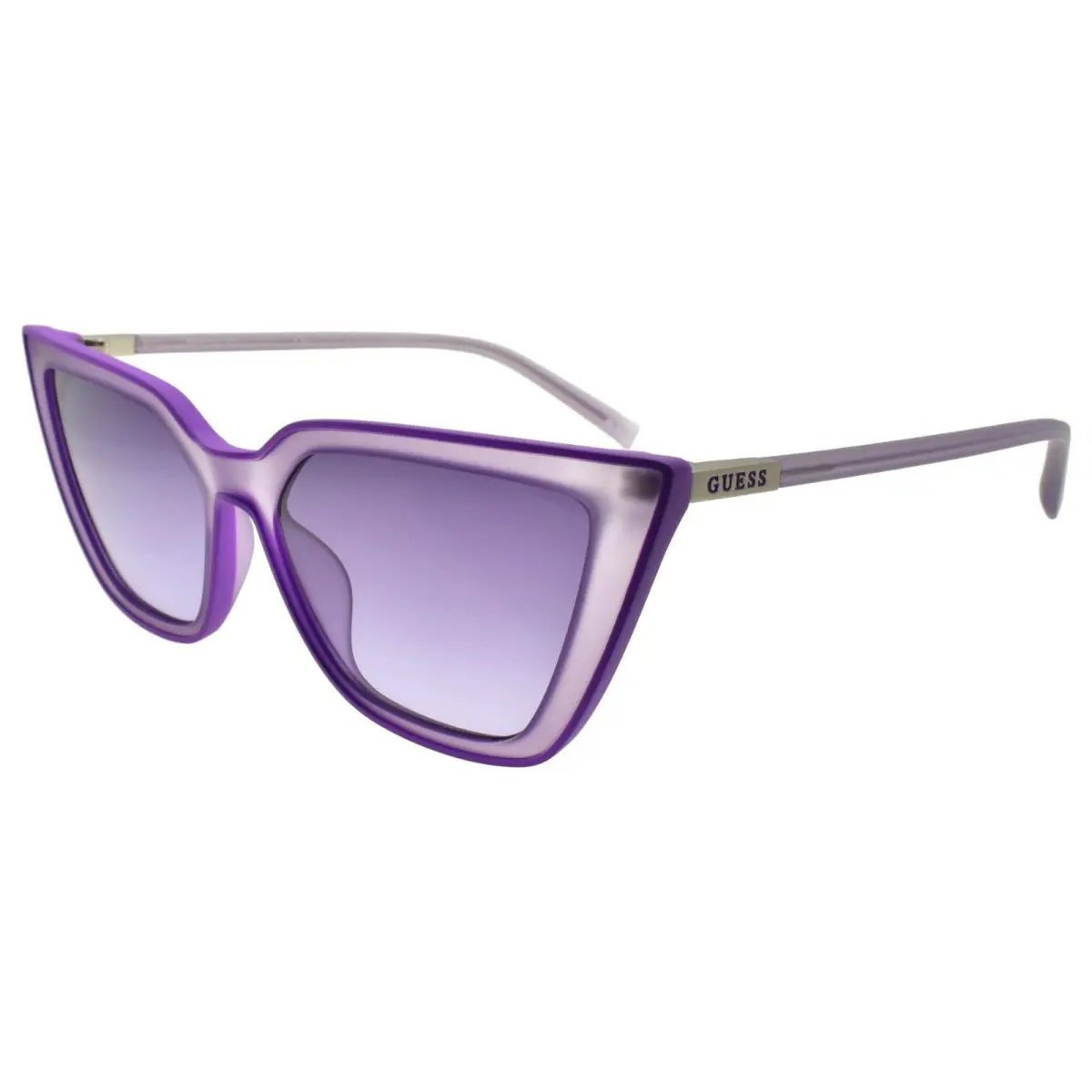 Guess GU3062 81Z Women`s Sunglasses Cat Eye Matte Purple / Purple Gradient
