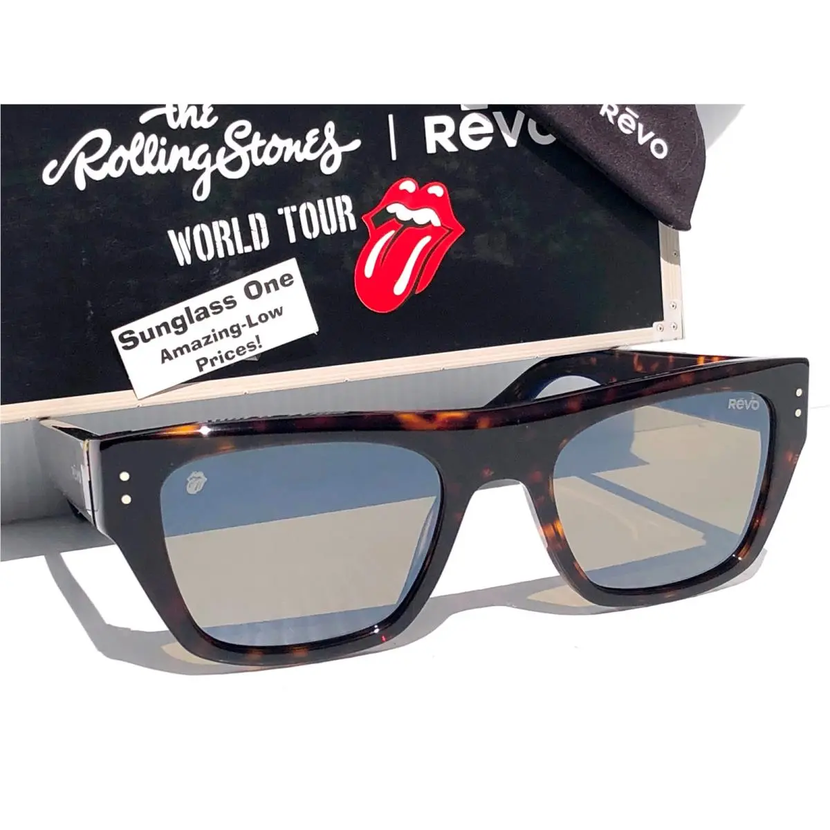 Rolling Stones Happy Tortoise Polarized Terra Brown Sunglass 7101 02 BR by Revo